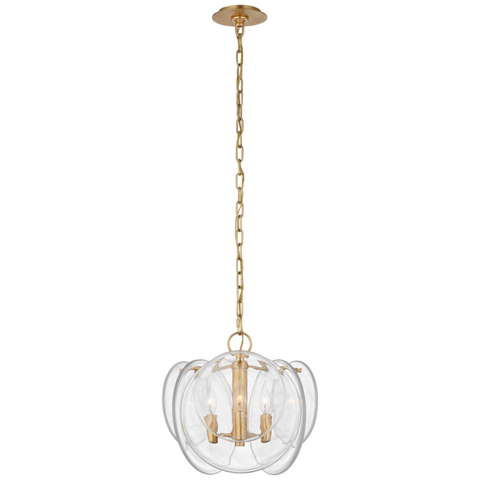 Visual Comfort Signature ARN 5453G-CSG Three Light Chandelier, Gild