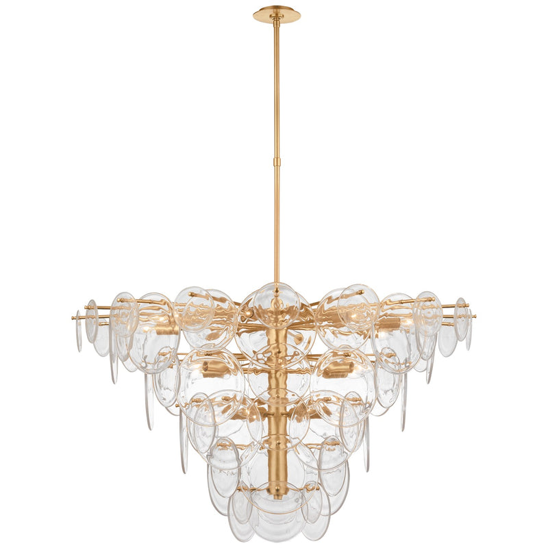 Visual Comfort Signature ARN 5454G-CSG LED Chandelier, Gild