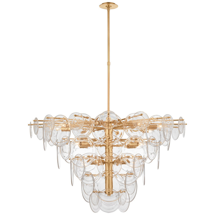 Visual Comfort Signature ARN 5454G-CSG LED Chandelier, Gild