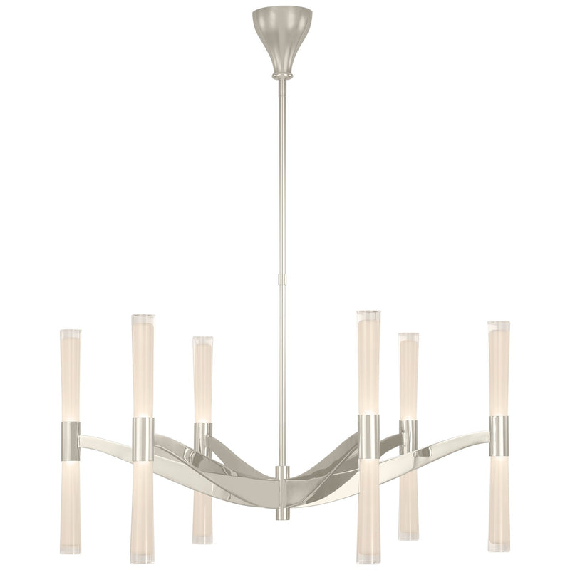 Visual Comfort Signature ARN 5470PN-WG LED Chandelier, Polished Nickel