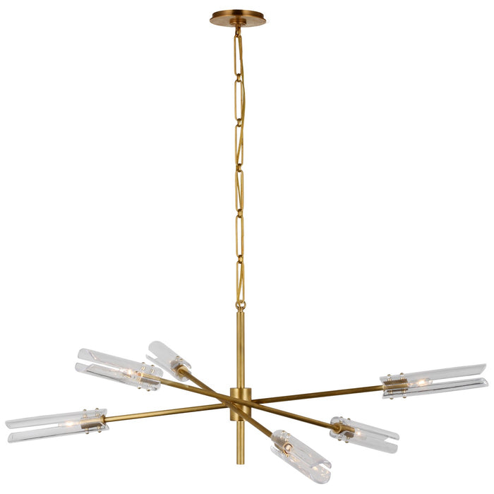 Visual Comfort Signature ARN 5488HAB-CG LED Chandelier, Hand-Rubbed Antique Brass
