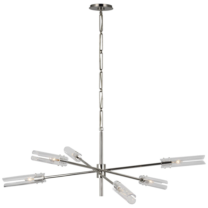 Visual Comfort Signature ARN 5488PN-CG LED Chandelier, Polished Nickel