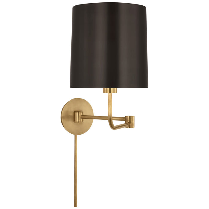 Visual Comfort Signature BBL 2095SB-BZ LED Swing Arm Wall Light, Soft Brass