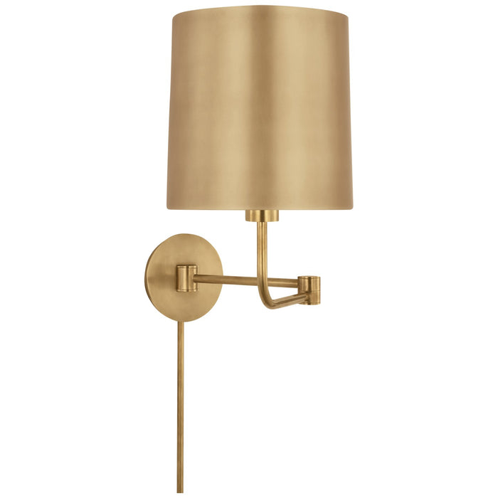 Visual Comfort Signature BBL 2095SB-SB LED Swing Arm Wall Light, Soft Brass