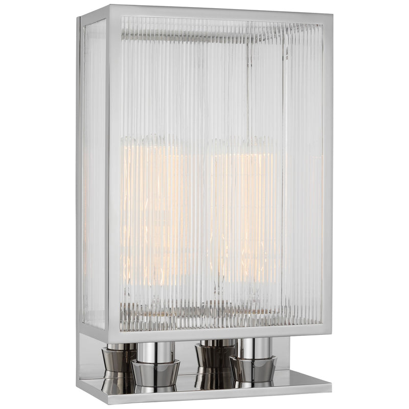 Visual Comfort Signature BBL 2182PN-CRB LED Wall Sconce, Polished Nickel