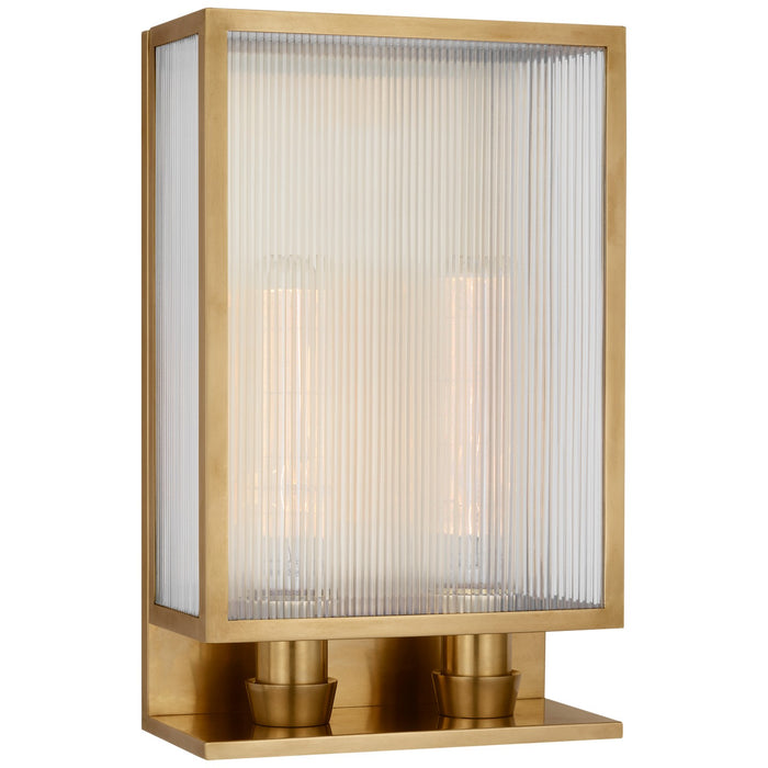 Visual Comfort Signature BBL 2182SB-CRB LED Wall Sconce, Soft Brass