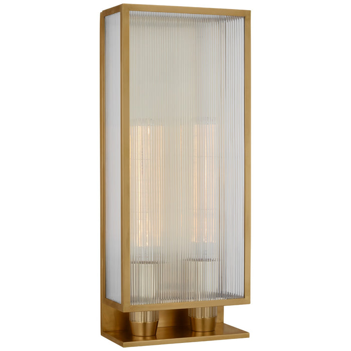 Visual Comfort Signature BBL 2188SB-CRB LED Outdoor Wall Sconce, Soft Brass
