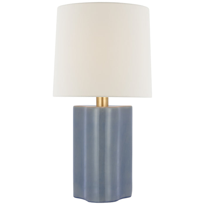 Visual Comfort Signature BBL 3634PBC-L LED Table Lamp, Polar Blue Crackle