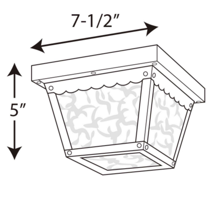 Progress Lighting P5727-31 One Light Outdoor Flush Mount, Black