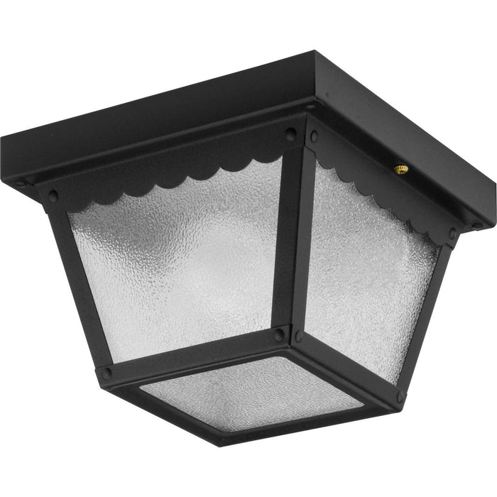 Progress Lighting P5727-31 One Light Outdoor Flush Mount, Black