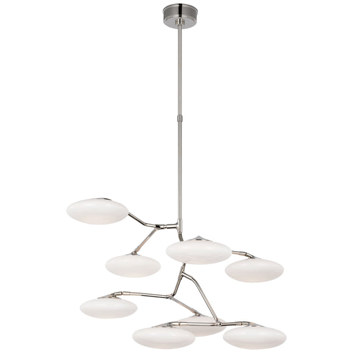 Visual Comfort Signature CD 5020PN-WG LED Chandelier, Polished Nickel