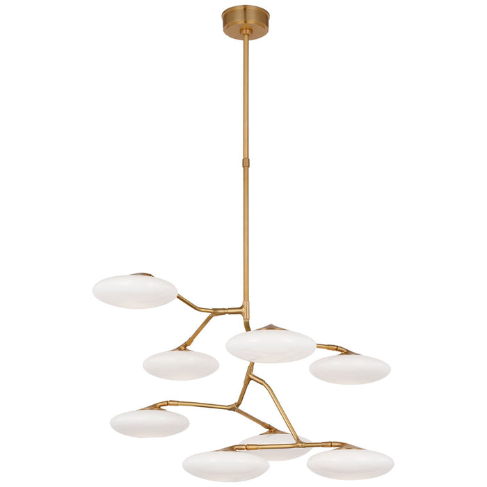 Visual Comfort Signature CD 5020SB-WG LED Chandelier, Soft Brass