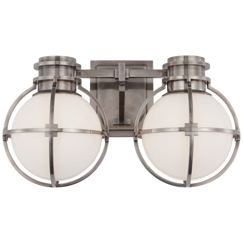 Visual Comfort Signature CHD 2484AN-WG LED Wall Sconce, Antique Nickel