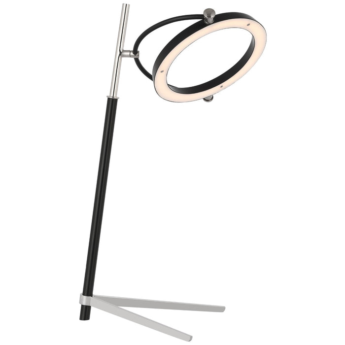 Visual Comfort Signature IKF 3435PN/BLK LED Table Lamp, Polished Nickel and Matte Black