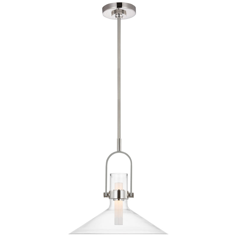 Visual Comfort Signature IKF 5450PN-CG LED Pendant, Polished Nickel