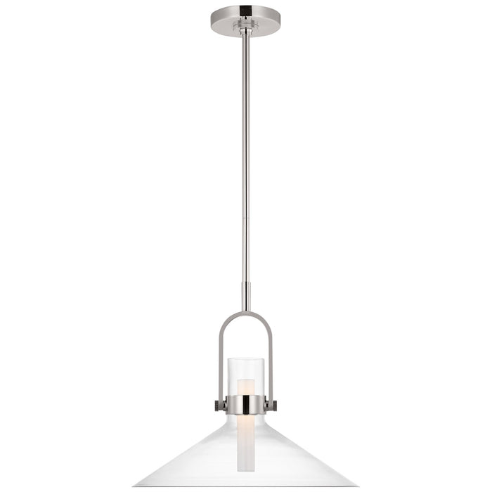 Visual Comfort Signature IKF 5451PN-CG LED Pendant, Polished Nickel