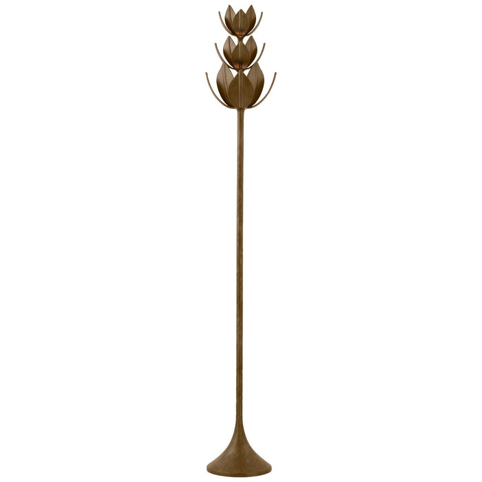 Visual Comfort Signature JN 1003ABL LED Torchiere, Antique Bronze Leaf