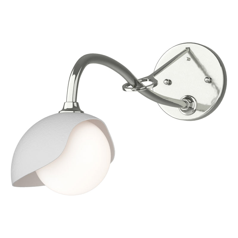 Hubbardton Forge 201376-SKT-85-02-GG0711 One Light Wall Sconce, Sterling
