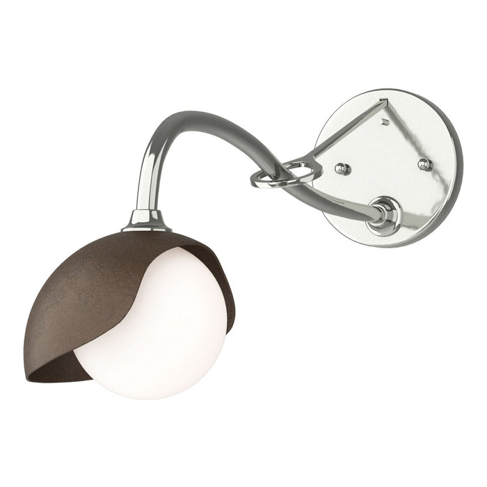 Hubbardton Forge 201376-SKT-85-05-GG0711 One Light Wall Sconce, Sterling