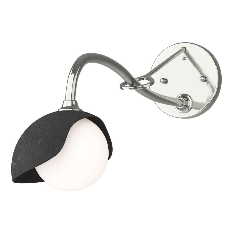 Hubbardton Forge 201376-SKT-85-10-GG0711 One Light Wall Sconce, Sterling