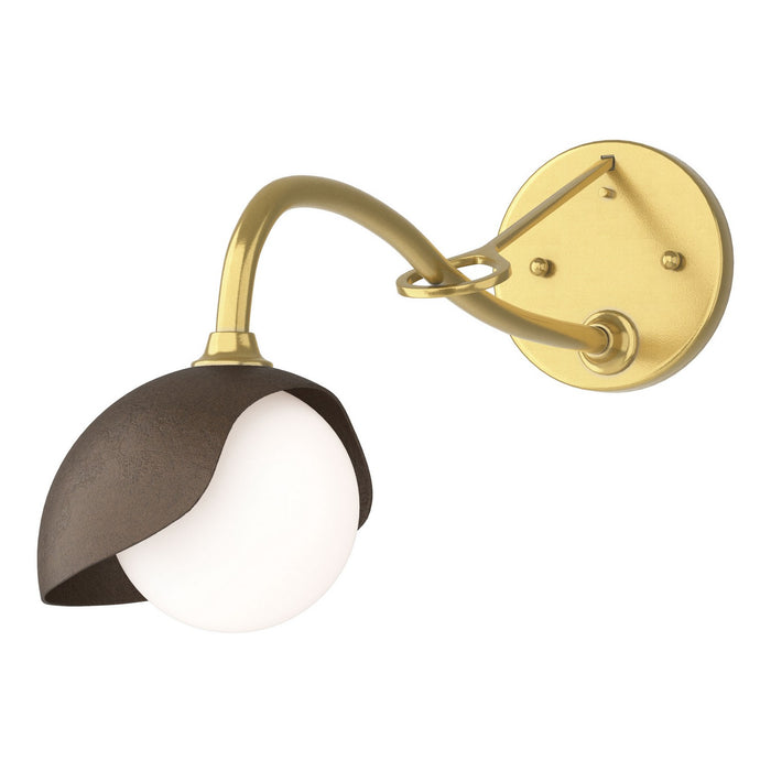 Hubbardton Forge 201376-SKT-86-05-GG0711 One Light Wall Sconce, Modern Brass