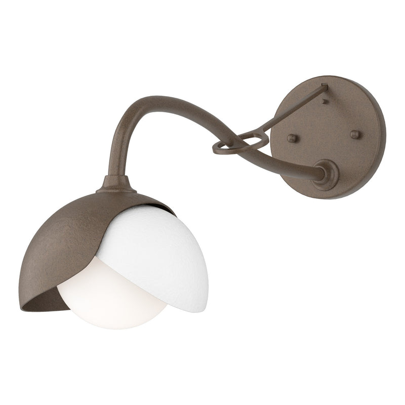 Hubbardton Forge 201377-SKT-05-02-GG0711 One Light Wall Sconce, Bronze