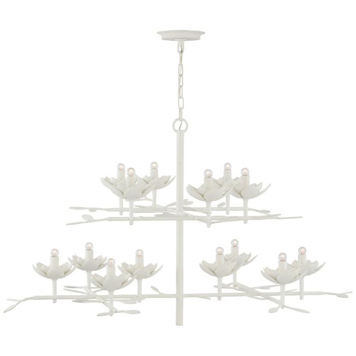 Visual Comfort Signature JN 5160PW LED Chandelier, Plaster White