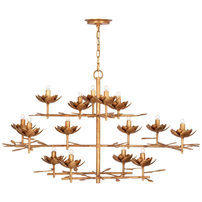 Visual Comfort Signature JN 5161AGL LED Chandelier, Antique Gold Leaf