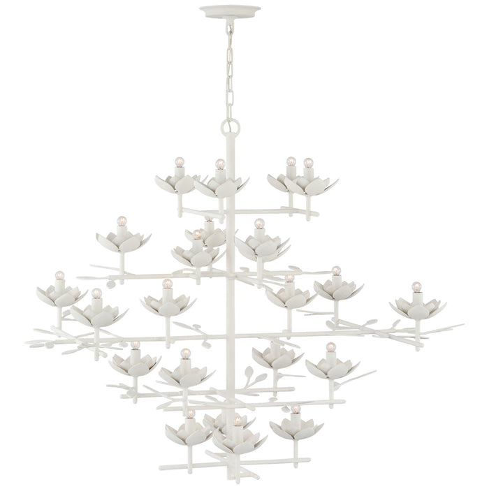 Visual Comfort Signature JN 5162PW LED Chandelier, Plaster White