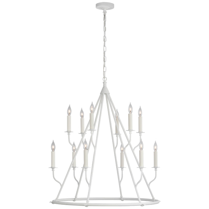 Visual Comfort Signature JN 5175PW LED Chandelier, Plaster White