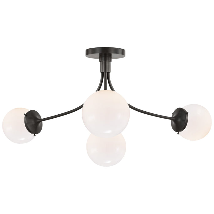 Visual Comfort Signature KS 4009BZ-WG LED Semi-Flush Mount, Bronze