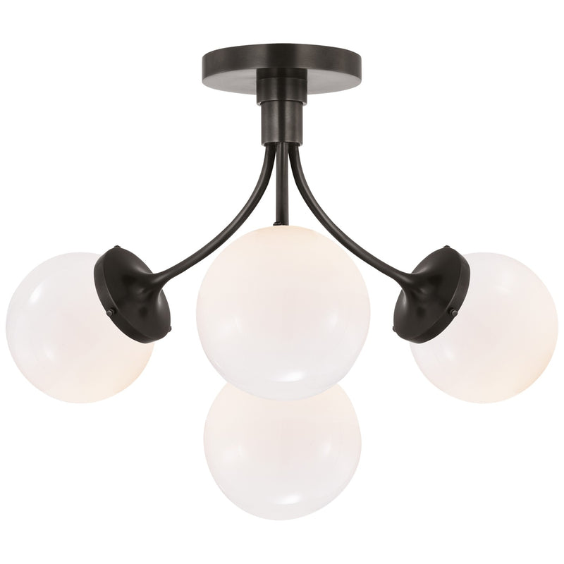 Visual Comfort Signature KS 4407BZ-WG Four Light Semi-Flush Mount, Bronze