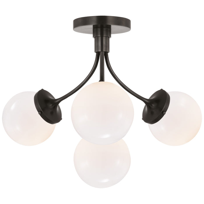 Visual Comfort Signature KS 4407BZ-WG Four Light Semi-Flush Mount, Bronze