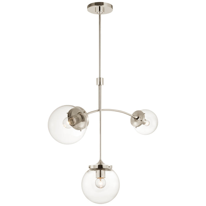 Visual Comfort Signature KS 5117PN-CG LED Chandelier, Polished Nickel