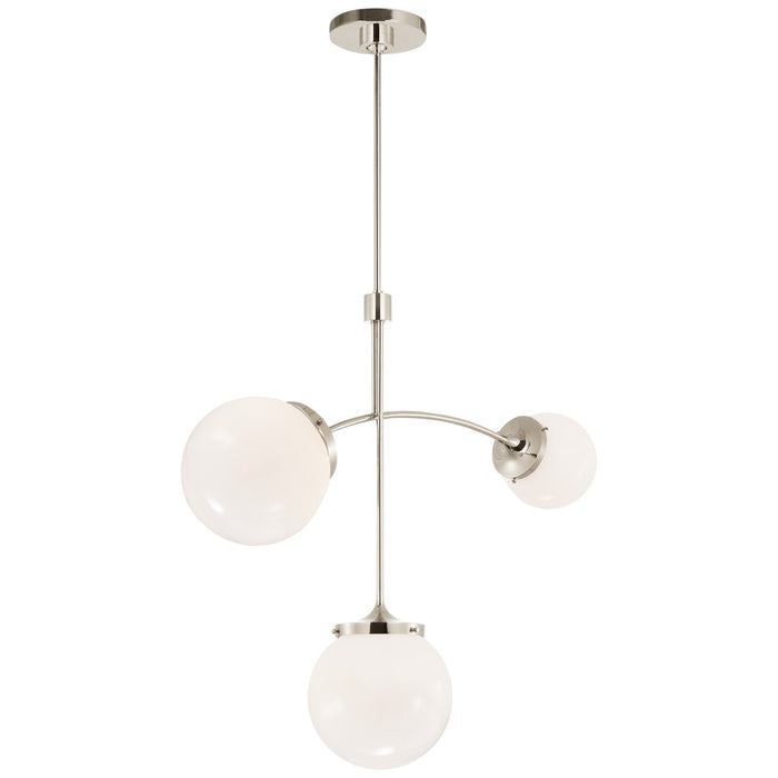 Visual Comfort Signature KS 5117PN-WG LED Chandelier, Polished Nickel