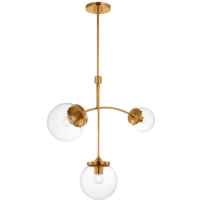 Visual Comfort Signature KS 5117SB-CG LED Chandelier, Soft Brass