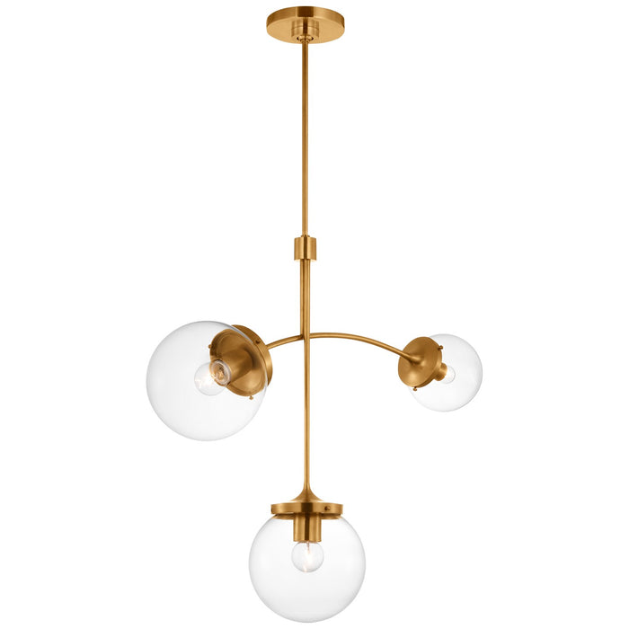 Visual Comfort Signature KS 5117SB-CG LED Chandelier, Soft Brass