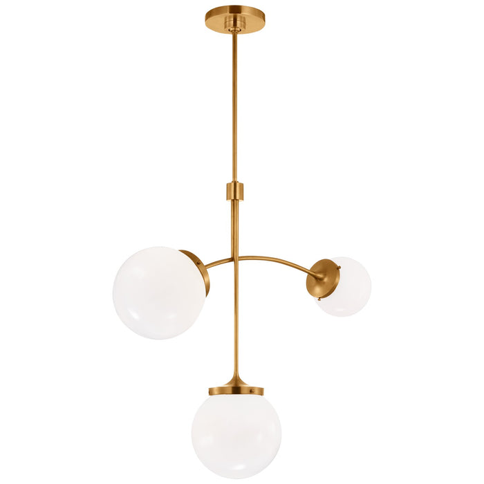 Visual Comfort Signature KS 5117SB-WG LED Chandelier, Soft Brass