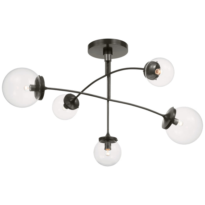 Visual Comfort Signature KS 5403BZ-CG Five Light Chandelier, Bronze