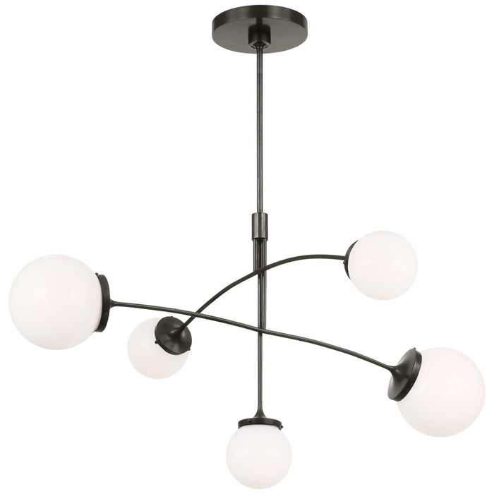 Visual Comfort Signature KS 5403BZ-WG Five Light Chandelier, Bronze