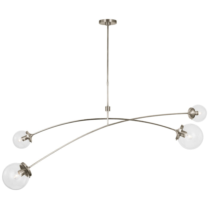Visual Comfort Signature KS 5406PN-CG LED Chandelier, Polished Nickel