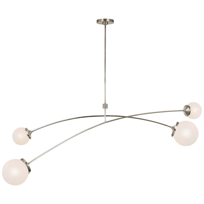 Visual Comfort Signature KS 5406PN-WG LED Chandelier, Polished Nickel
