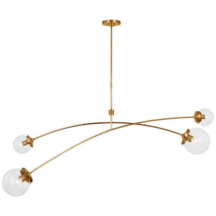 Visual Comfort Signature KS 5406SB-CG LED Chandelier, Soft Brass
