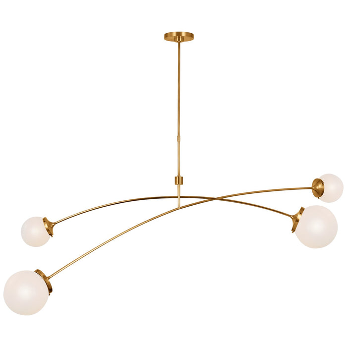 Visual Comfort Signature KS 5406SB-WG LED Chandelier, Soft Brass