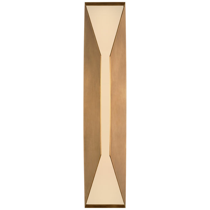 Visual Comfort Signature KW 2723AB-FG LED Outdoor Wall Sconce, Antique-Burnished Brass