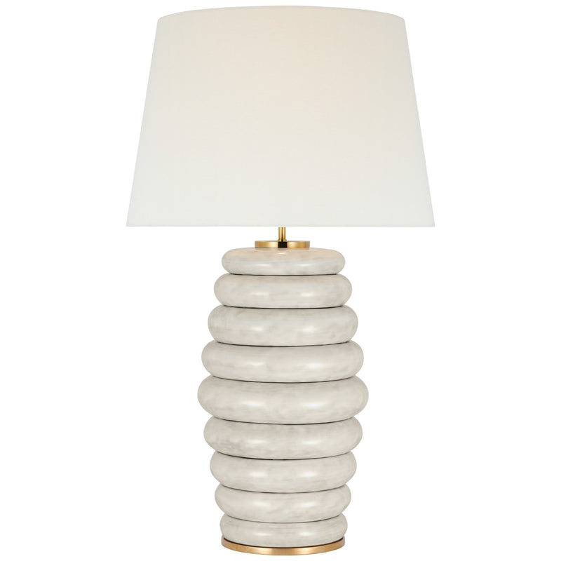 Visual Comfort Signature KW 3621AWC-L LED Table Lamp, Antiqued White