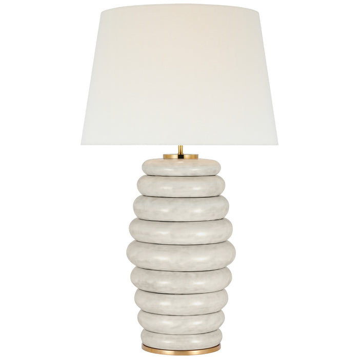 Visual Comfort Signature KW 3621AWC-L LED Table Lamp, Antiqued White