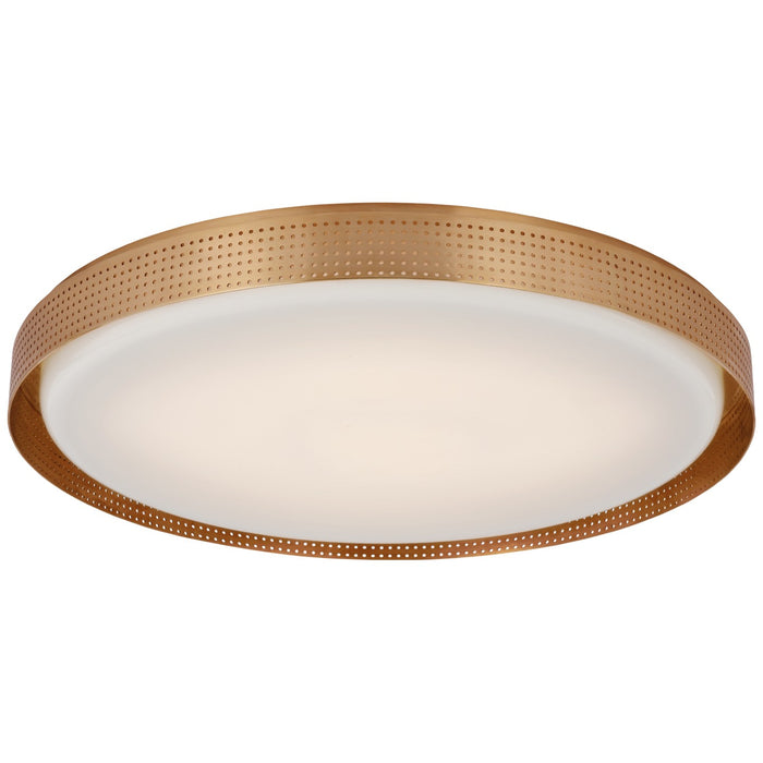 Visual Comfort Signature KW 4083AB-WG LED Flush Mount, Antique-Burnished Brass