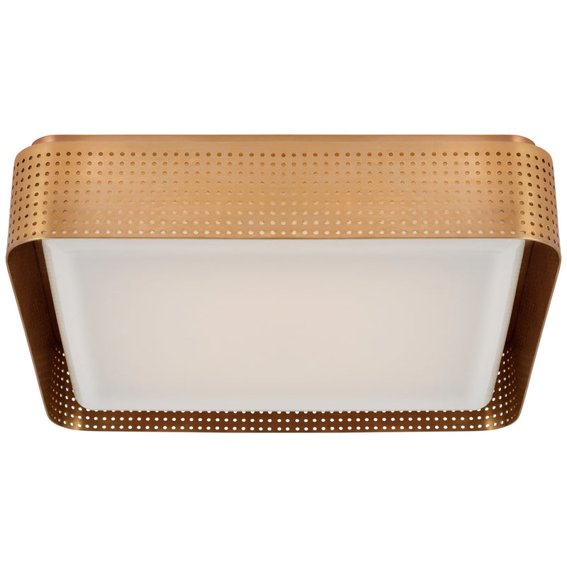 Visual Comfort Signature KW 4084AB-WG LED Flush Mount, Antique-Burnished Brass