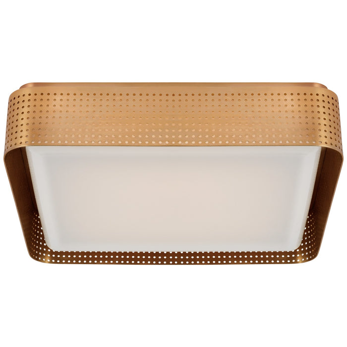 Visual Comfort Signature KW 4084AB-WG LED Flush Mount, Antique-Burnished Brass